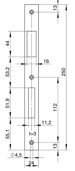 Flachschließblech Nr. 9516